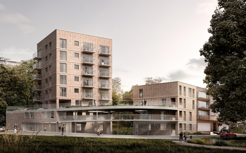 Azur Social Housing in Brussels, Belgium